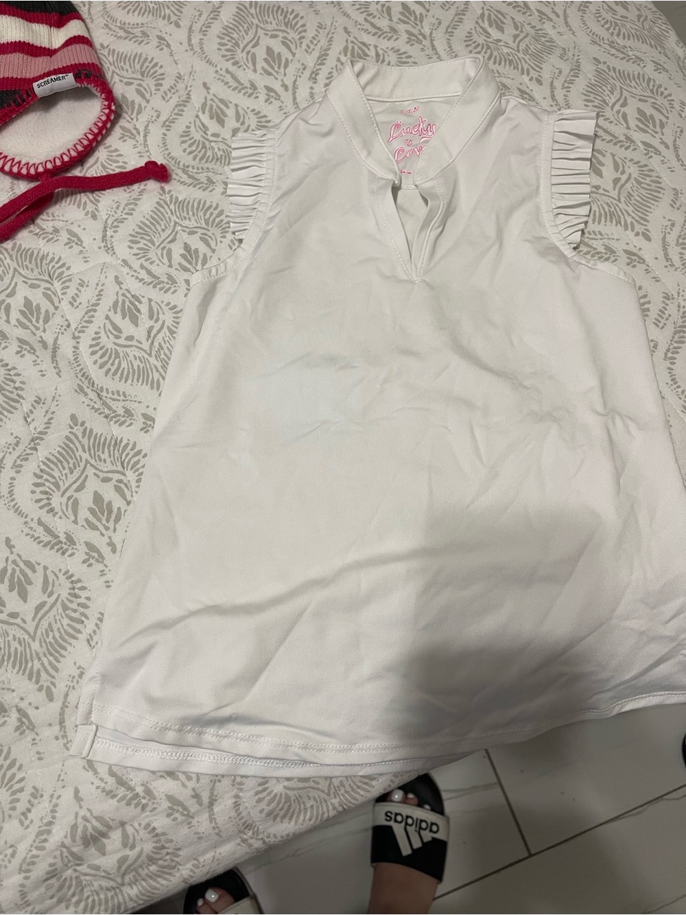 Lucy Love White Logo-Print Tank